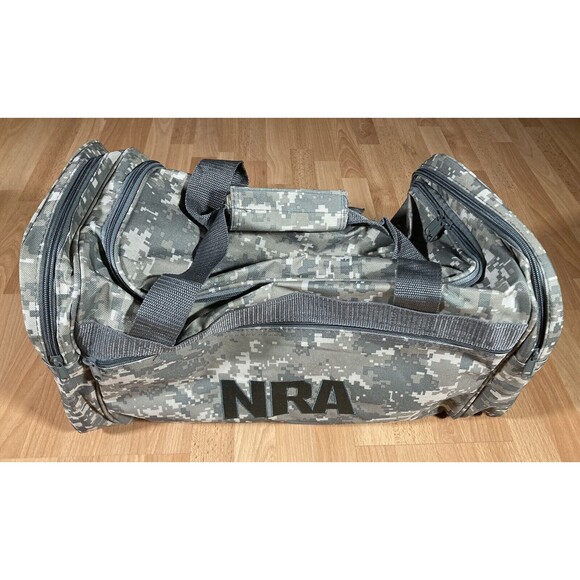 NRA Embroidered Camouflage Overnight Tote Duffel Weekender Canvas Bag • NWOT • - Picture 1 of 6